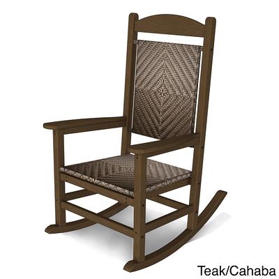 FORCLOVER Rocker Natural Wood High Back Single Rocking Chair