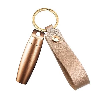 TISUR Small Keychain Pill Holder ，Titanium Metal Travel Pill Case Portable  Pill Organizer Container for Purse Waterproof Keychain Pill Holder Medicine