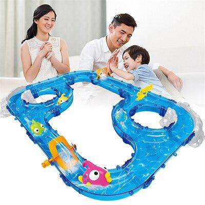 DIY Assembly Track Fishing Game Waterway Park Floating Bath Water