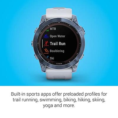 Garmin Fenix 7 Sapphire Solar, Smartwatch, with Solar Charging  Capabilities, Rugged Outdoor Watch with GPS, Touchscreen, Wellness  Features, Carbon