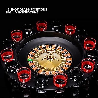 Aqur2020 Drinking Shot Glass Turntable Game Set, 16 Hole Russian Roulette  Wheel Wine Glass Game Ktv Roulette Game Wine Glass Turntable with 16 Shot  Glasses 2 Metal Balls - Yahoo Shopping