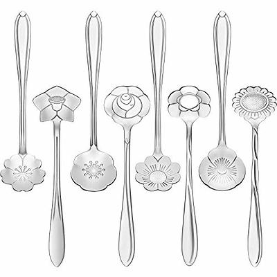 1pc Stainless Steel Flower Shaped Coffee/tea Stirring Spoon