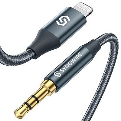 Aux Cord for iPhone, iSkey 2 in 1 3.5mm Aux Cable for Car with Charger Cord