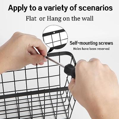 MaraFansie Wall Wire Baskets Adhesive Basket Hanging Kitchen Baskets No  Drilling for Cabinet & Pantry Organization and Kitchen, Bathroom, Bedroom  Storage, 4 Pack, White - Yahoo Shopping