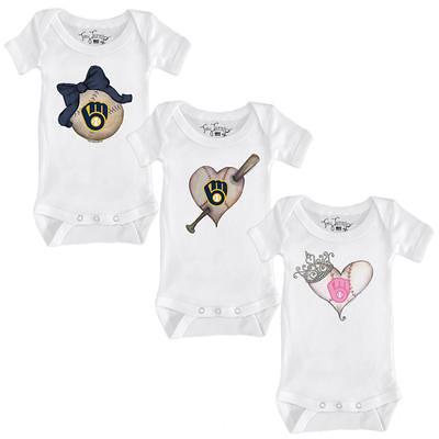 Atlanta Braves Tiny Turnip Infant Blooming Baseballs Bodysuit - Navy