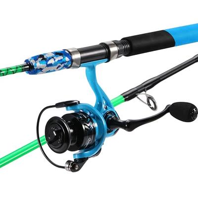 Sougayilang Spinning Reel and 2-Piece Fishing Rod Combo, Durable