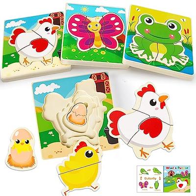 Baby Products Online - Montessori Mama wooden puzzles for toddlers 1-3, 3  packs of learning toys for toddlers for toddlers 1-3, puzzles for toddlers  ages 2-4, alphabet puzzles for children ages 3-5, from - Kideno