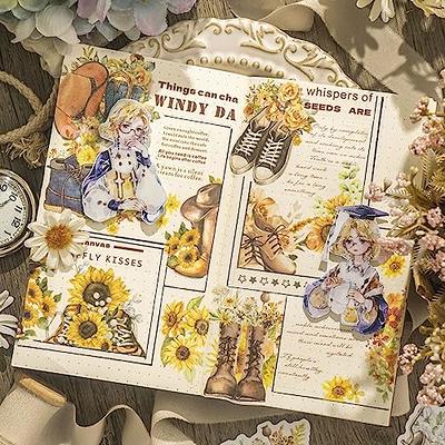 Vintage Flowers Stickers Decoration Diy Diary Album Planner - Temu