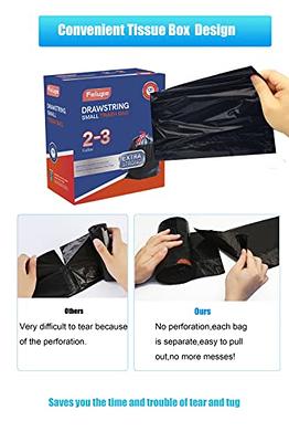 Feiupe 2-3 Gallon Drawstring Trash Bag,Small Garbage Bag Trash Can Liner  Suitable for 2 Gallon,2.3 Gallon,2.4 Gallon,2.5 Gallon,2.6 Gallon and 3