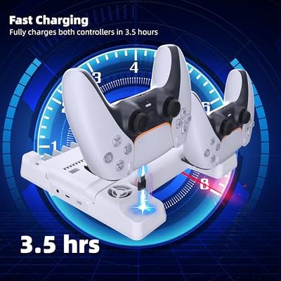 HEATFUN PS5 Slim Charging Station, PS5 Slim Stand with Cooling
