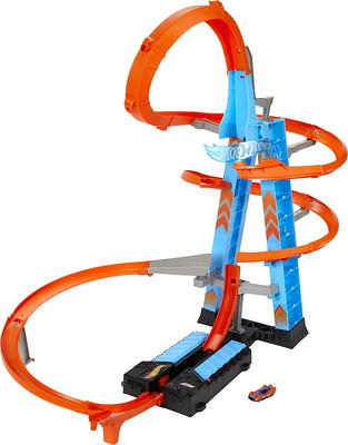 Hot Wheels Sky Crash Tower Motorized Track Set with Car, Stores 20+ 1:64  Scale Cars - Yahoo Shopping