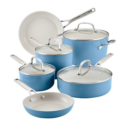 Aoibox 10-Piece Ceramic Nonstick Cookware Set with Saucepans