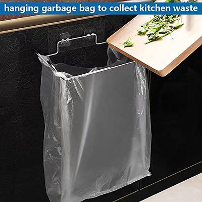 Large Stainless Steel Trash Bag Holder for Kitchen Cabinets Doors and Cupboards Stainless Steel