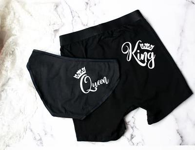Matching Underwear for Couples Husband and Wife Gifts Funny Valentines Day,  His and Hers Undies Set