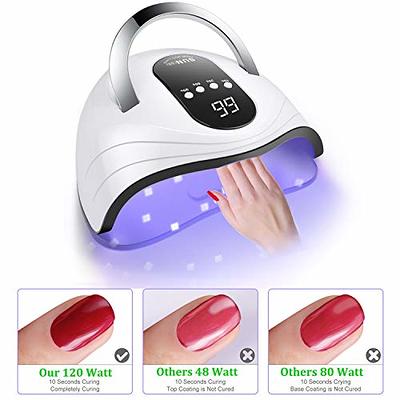 UV LED Nail Lamp, NAILGIRLS 150W Nail Dryer for Gel Nail Polish 4 Timer Setting with Automatic Sensor, UV Nail Light Curing Lamp for Home & Salon