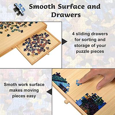 Jigitz Jigsaw Puzzle Boards Tabletop Puzzle Easel - Puzzle Table Adjustable  Tray
