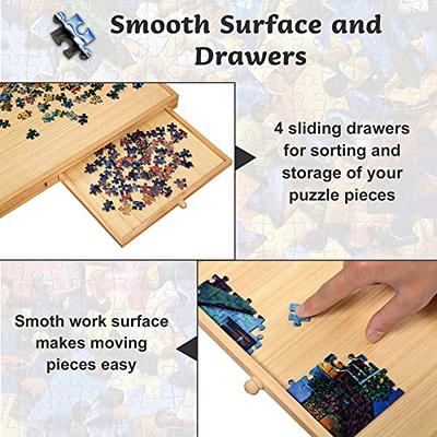 Fanwer Portable Jigsaw Puzzle Board Table 1500 Pieces with Cover