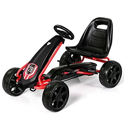 Aosom Kids Ride On Bike Outdoor Toy Pedal Powered Go Kart 4 Wheels Racer  Car