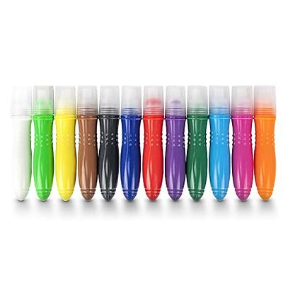 12 Colors Squeezable Tempera Brush Paint Set with Assorted Basic/ Neon/ Pastel Colors