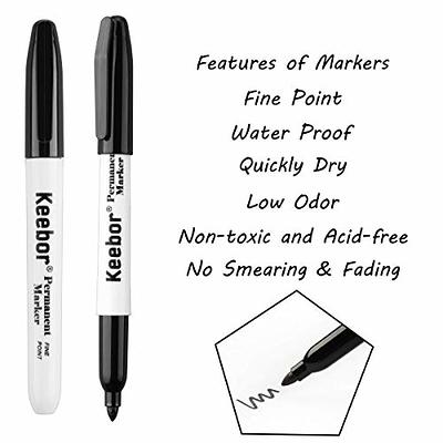 Keebor Dry Erase Markers Fine Tip, 3 Assorted Colors, 72 Pack Low-Odor  Whiteboard Markers, Office Supplies