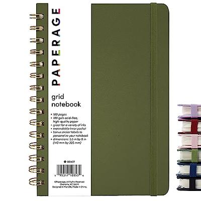 PAPERAGE Lined Journal Notebook Hard Cover 5.7 x 8 Inches White