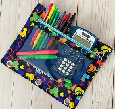  AHOME 3 Ring Binder Pencil Pouchs, Zippered Pencil