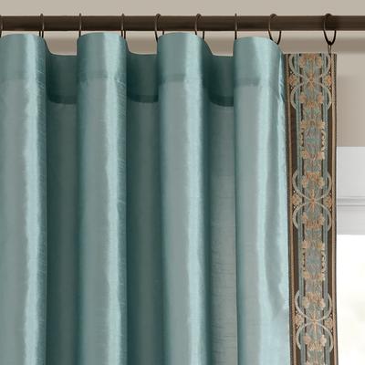 Cozy Line Home Fashions 53 in. W x 84 in. L Floral Patchwork Rod Pocket  Room Darkening Window Curtain Panel Drapes in Navy Blue Brown Red  BB20170803-Panel84 - The Home Depot