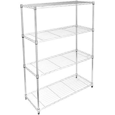 3-Tier Metal Shelving Storage Unit, Size: Silver