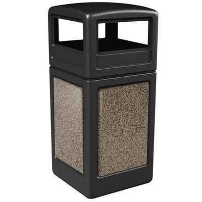 Safco Dome Top Receptacle with Push Door - Black