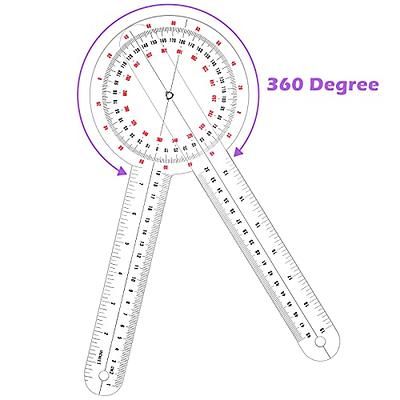 12 Inch Goniometer Transparent Orthopedic Angle Ruler Plastic