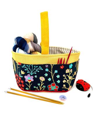 YARWO Knitting Tote Bag, Yarn Storage Organizer for Yarn Skeins, Knitting  Needles, Crochet Hooks and Knitting Projects, Dandelion (Patent Pending)