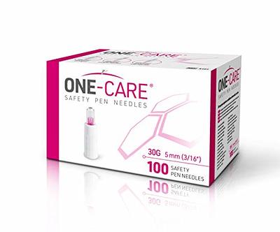 ONE-CARE Insulin Pen Needles 33G x 4mm (5/32''), Box of 100