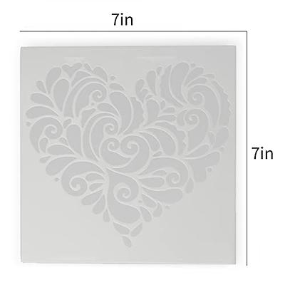 Heart Reusable Stencil for Painting Room Wall DIY Decor 