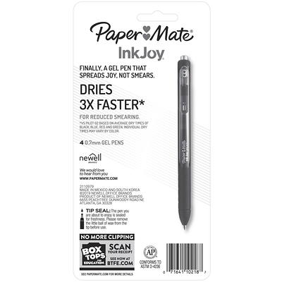 Paper Mate InkJoy Gel Pens Medium Point 0.7 mm Black Barrel Black