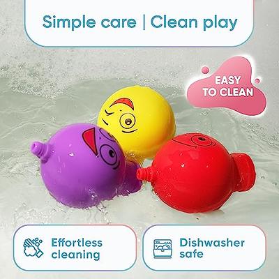 Aquatod Bath Toy Toddlers 2-4 - Silicone Wall Suction Bath Toy: Three  Flasks with Unique Sprinkle Patterns