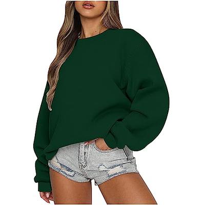 Womens Long Sleeve Loose Fit Comfy Oversized Sweatshirts Fall