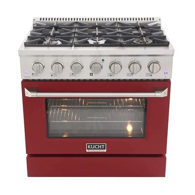 Kucht Professional 48 in. 6.7 cu ft. Natural Gas Range with Red