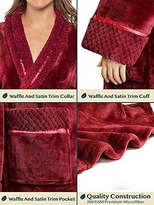 Pavilia Soft Plush Women Fleece Robe, Cozy Warm Housecoat Bathrobe