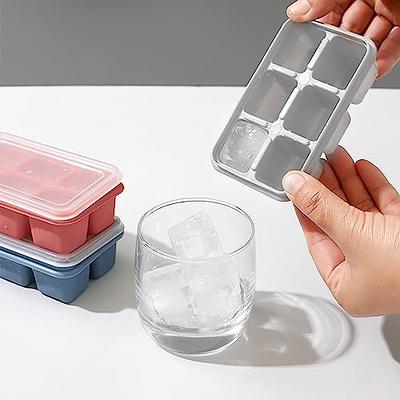 4 Push Out Ice Cube Trays Easy Pop Out Round Cubes Flexible Silicone Bottom Tray