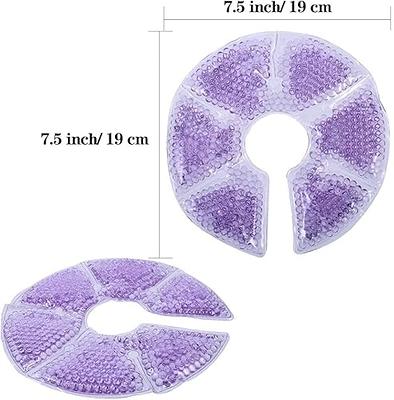 Breast Therapy Pads Breast Ice Pack, Hot Cold Breastfeeding Gel Pads, Boost  Milk Let-Down with Gel Bead (Purple)