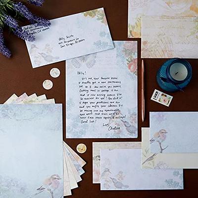 Vintage Floral Letter Writing Stationery Paper and Envelopes Set