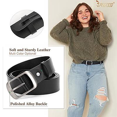 XZQTIVE Women Belts for Jeans Dress Casual Women Leather Belts with O-Ring  Buckle 1.42 Width Plus Size Ladies Waist Belts,dark brown at   Women's Clothing store