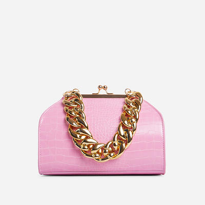 Quilted Boxy Long Wallet - Pink