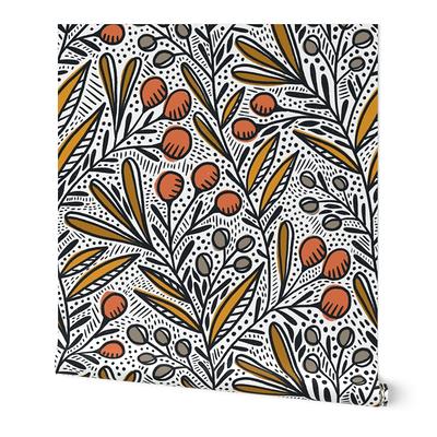 Heroad Brand Boho Peel and Stick Wallpaper Floral Wallpaper Leaf