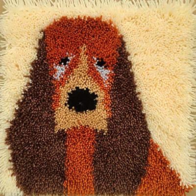 Latch Hook Kit Rug, Latch Hook Kits Animal with Pre-Printed Pattern for  Adults and Kids Cross Stitch Kit Carpet Making Cushion Needlework for