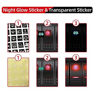 Nilight 4 Gang Rocker Switch Panel 5Pin On Off Toggle Switch Aluminum  Holder 12V 24V Dash Pre-Wired Red Backlit Switches for Automotive Cars  Marine