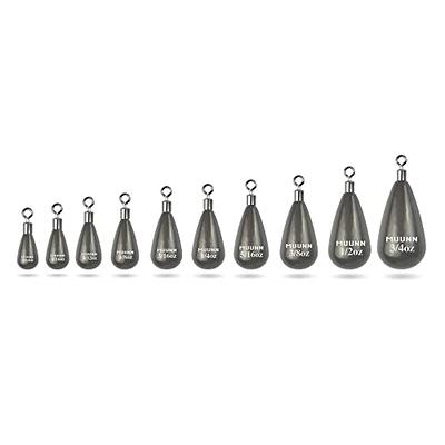 nako. 3/16 oz 10 Pack Tungsten Worm Weights, Bullet Weights for