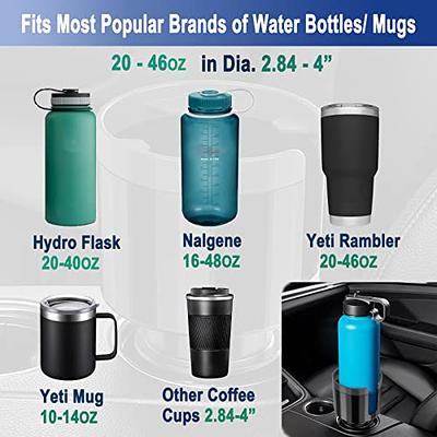Cup Keeper Plus Car Cup Holder Adapter Expands to Hold Larger Beverage Containers Up to 3.7 Diameter- 2 Pack/Fits 32 oz Hydro Flask, Yeti, Nalgene