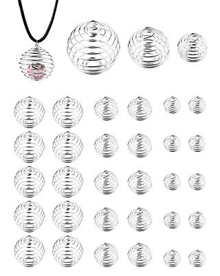 JIALEEY Spiral Bead Cages Pendants, 30 PCs 3 Sizes Silver Plated Stone  Holder Necklace Cage Pendants Findings for Jewelry Making and Crafting -  Yahoo Shopping