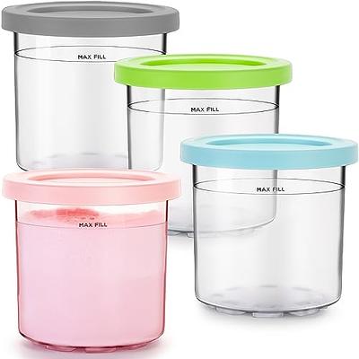  StarPack Ice Cream Containers for Homemade Ice Cream (2 Pcs) -  Reusable Ice Cream Storage Containers for Freezer - Leak-Free Ice Cream  Containers with Lids (Silicone) - 1 Liter per Ice